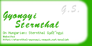 gyongyi sternthal business card